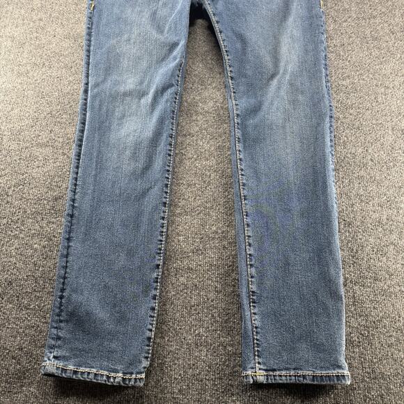 True Religion Jeans Men 40x32 Blue Rocco Relaxed Skinny 5 Pocket Embroidered Y2K - Picture 5 of 8